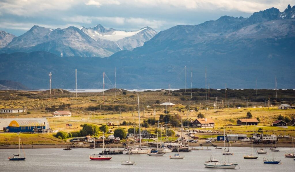 Vista de la Bahía de Ushuaia en abril