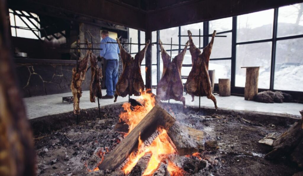Cordero patagónico al asador