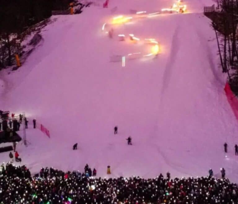 Bajada de antorchas en Ushuaia